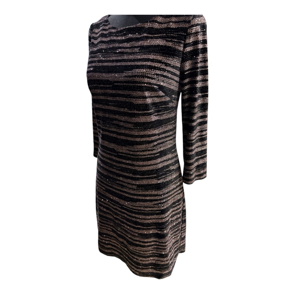 Jessica Howard Women's Glitter 3/4 Sleeve Dress Size 6 Mob Wife glam vibes